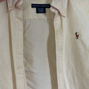 Yellow Striped Ralph Lauren Button up